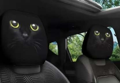 😆 Funny Cartoon Car Headrest Covers – 2PCS Universal Fit 🚗