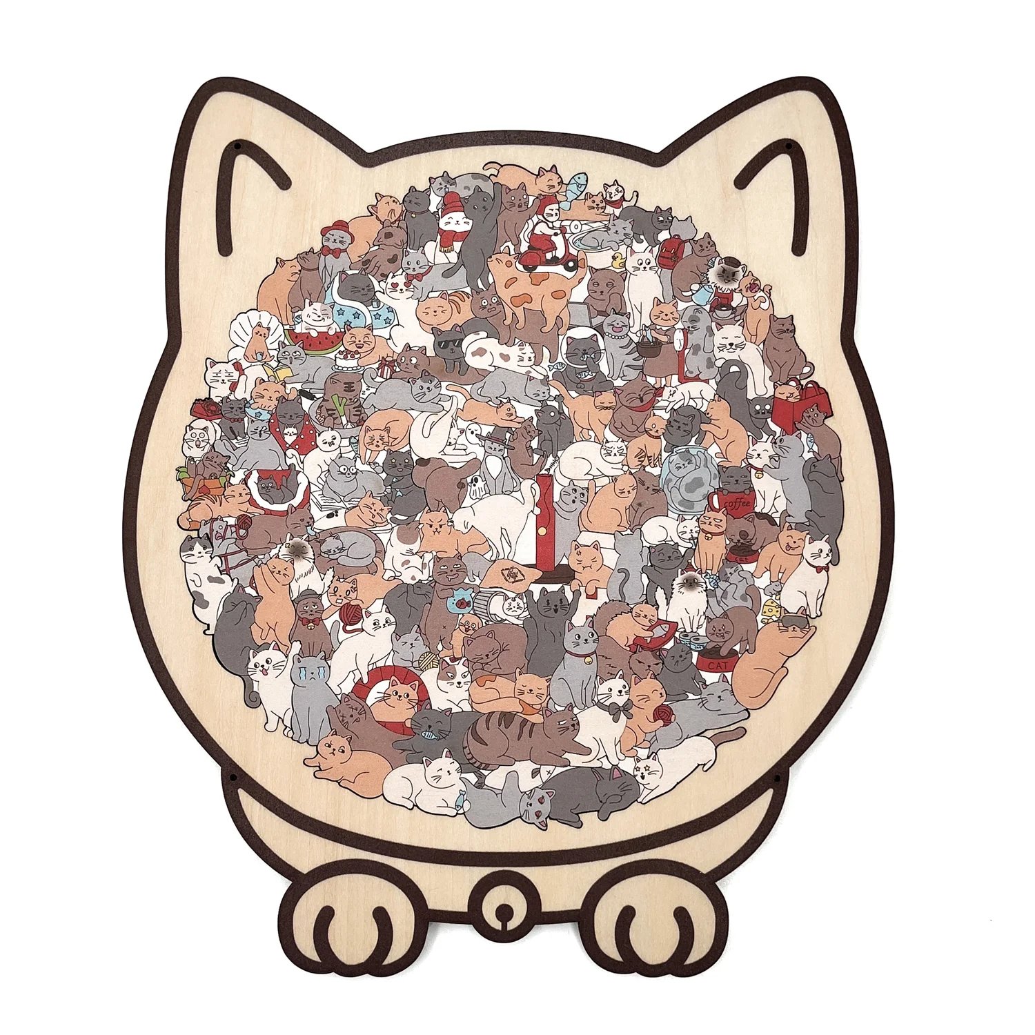 Cute Dog Wooden Puzzle – A Paw-Shaped Challenge for Dog Lovers 🐶
