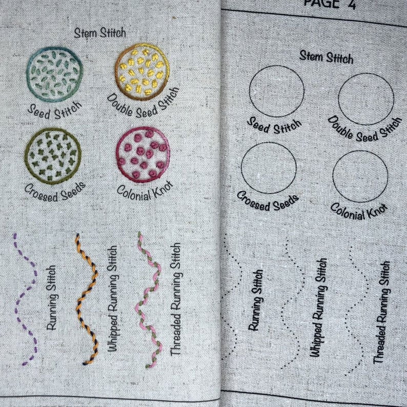 ❤️Beginner-Friendly🪡Stitch Book 📖with 106 different stitches