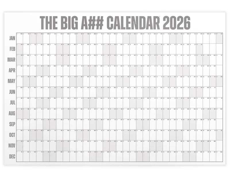 📅The Big A## 2026 Wall Calendar - Flexible Dry-Erase Material ✍️Design Your Amazing Year!🏃