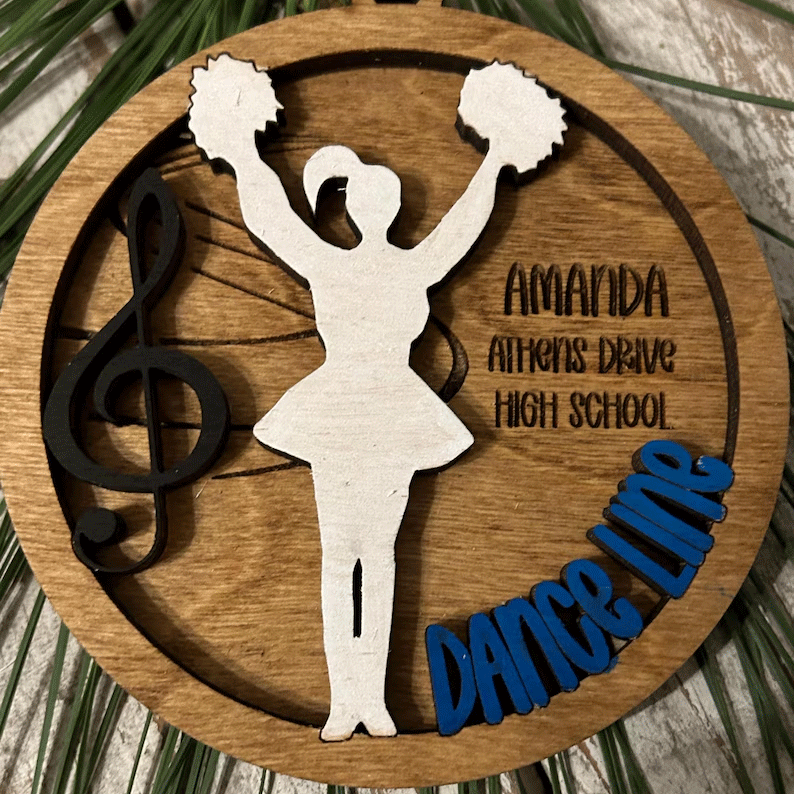 Personalized Marching Band Christmas Tree Ornament