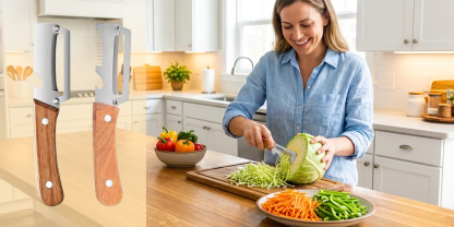 Multi Functional Vegetable Peeler for Kitchen,Wooden Handle, Potato Fruit Peeler with Bottle Opener Function, Durable Kitchen Helper