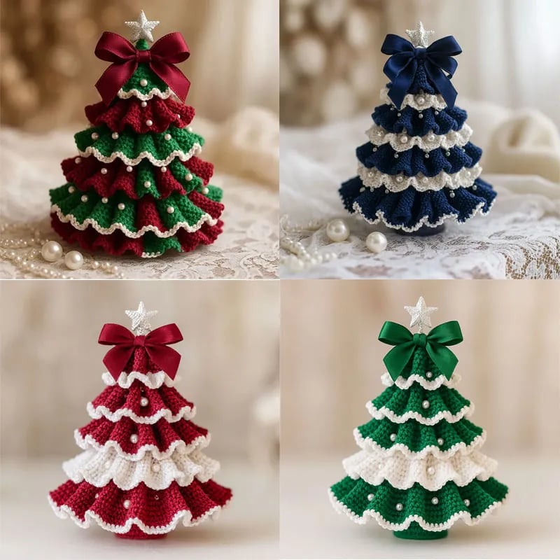 🎉BUY 3 GET 1 FREE🎄DIY Crochet Christmas Tree Kit – ✨Handmade Holiday Decoration Set