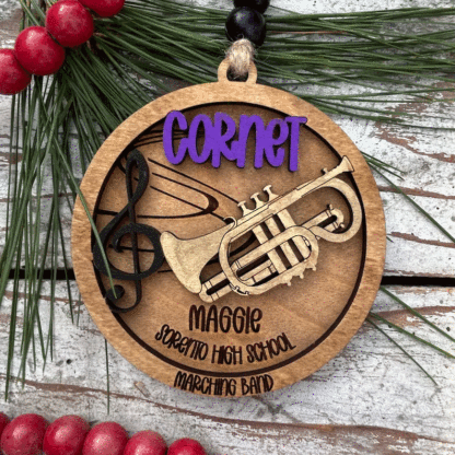 Personalized Marching Band Christmas Tree Ornament