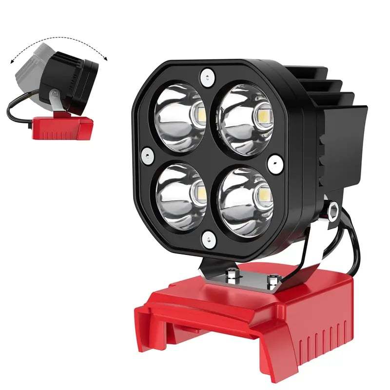 🔥LAST DAY 50% OFF - 🛠️💡LED Work Light Compatible with Milwaukee 18V Battery/Dewalt 18V&20V Battery