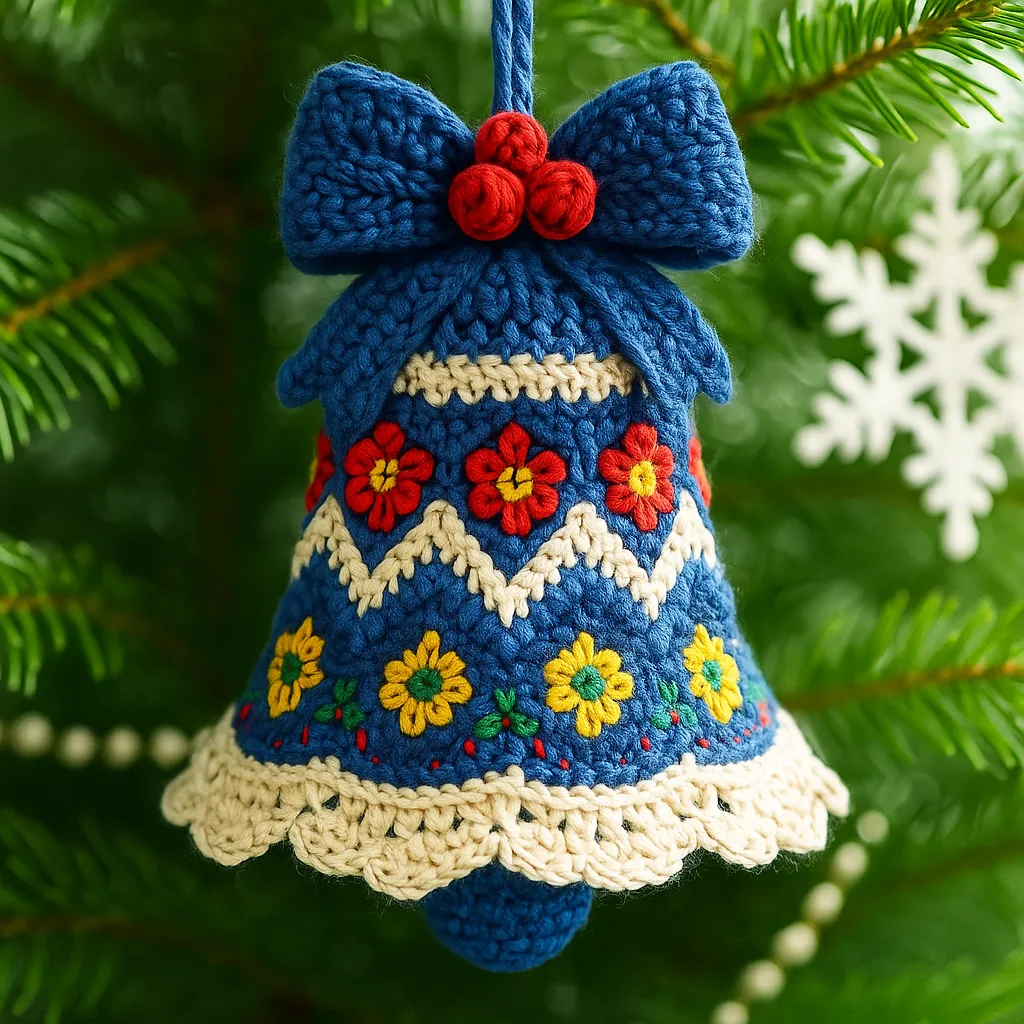 DIY Crochet Christmas Bell Ornament Kit