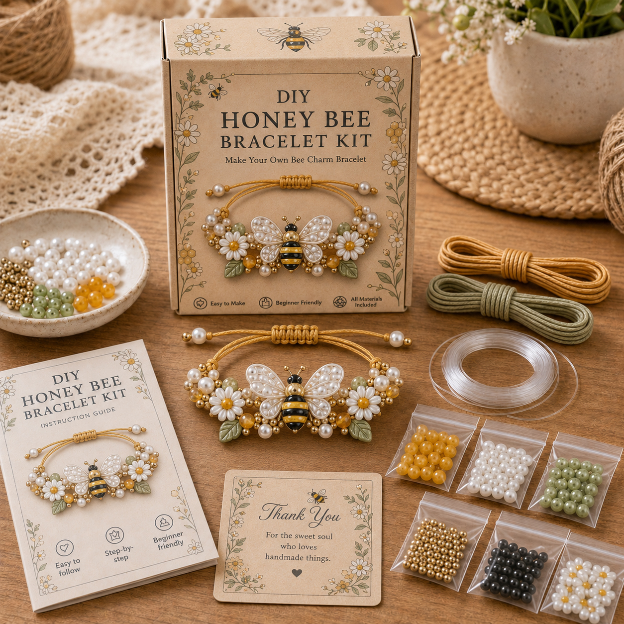 🦋🌼Enchanted Garden Charm Bracelet DIY Kit Series✨🐝🐞