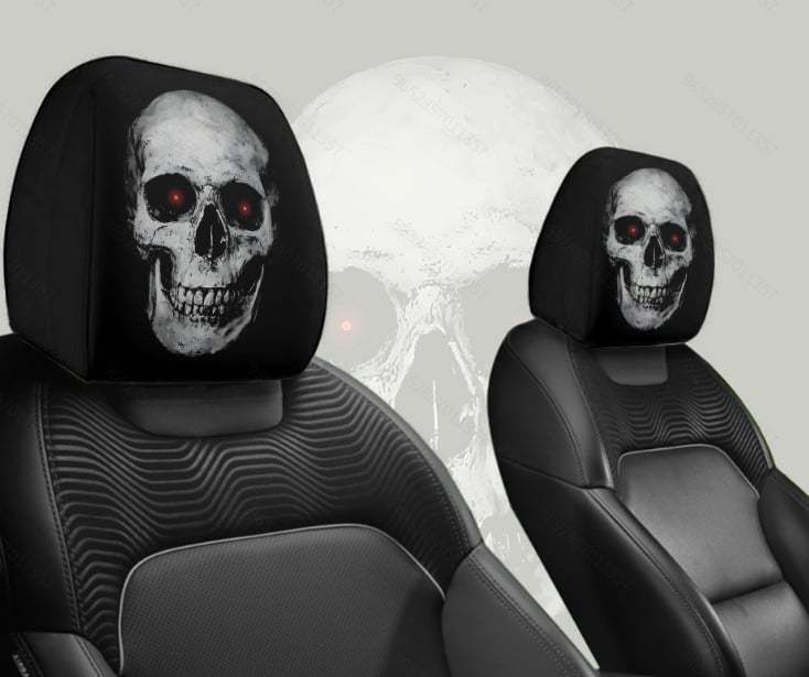 😆 Funny Cartoon Car Headrest Covers – 2PCS Universal Fit 🚗