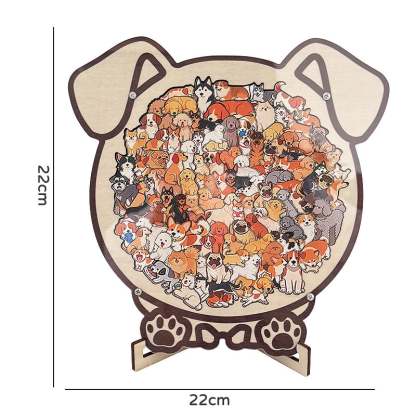 Cute Dog Wooden Puzzle – A Paw-Shaped Challenge for Dog Lovers 🐶