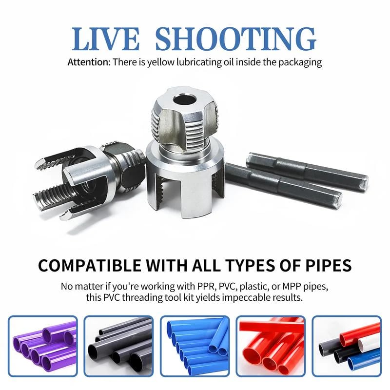 49% OFF 🔥Pipe Tapping and Threading Tool | Dual-Specification Compatible