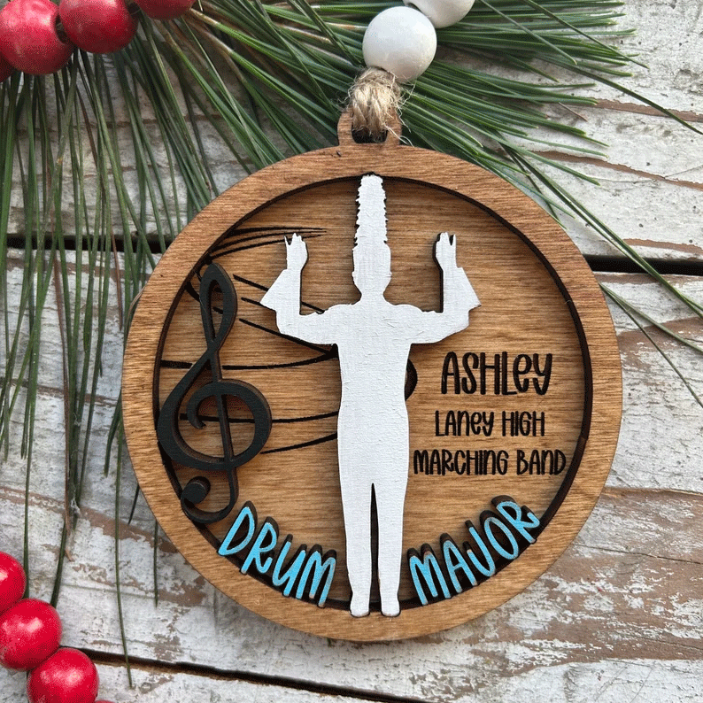 Personalized Marching Band Christmas Tree Ornament