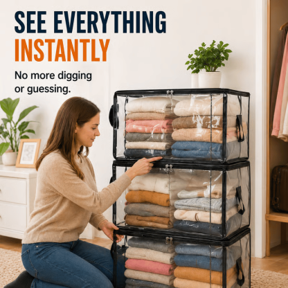 🎁 Mother's Day Sale 49% OFF📦Large Heavy-Duty Thick Plastic Clear Storage Bag for Clothes, Moving & Storage