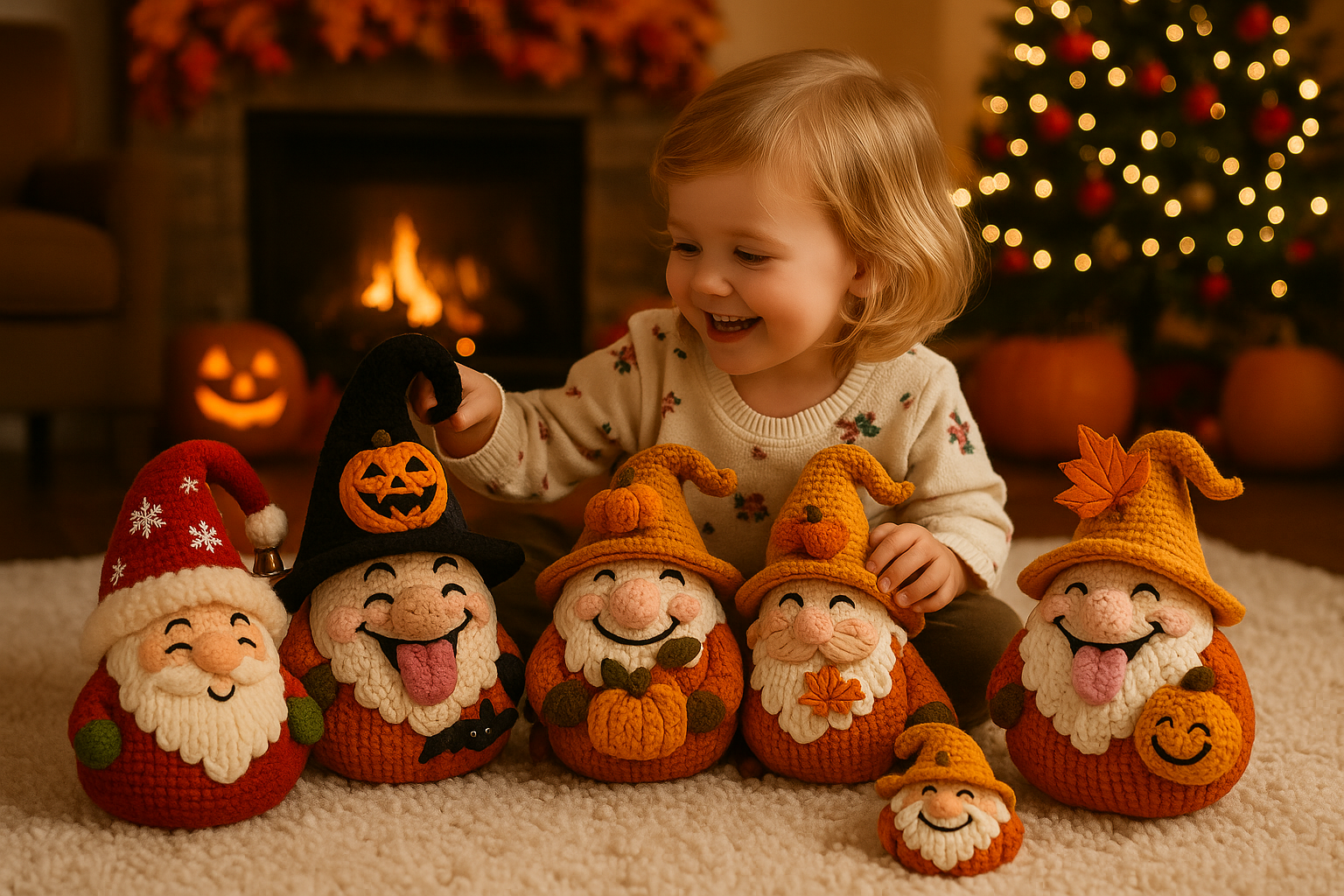✨ Seasonal Gnome Collection – Celebrate Fall, Halloween & Christmas with Adorable Handmade Gnomes! 🎃🎅🍂