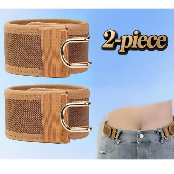 2Pcs Metal Hook Tactical Elastic Belt