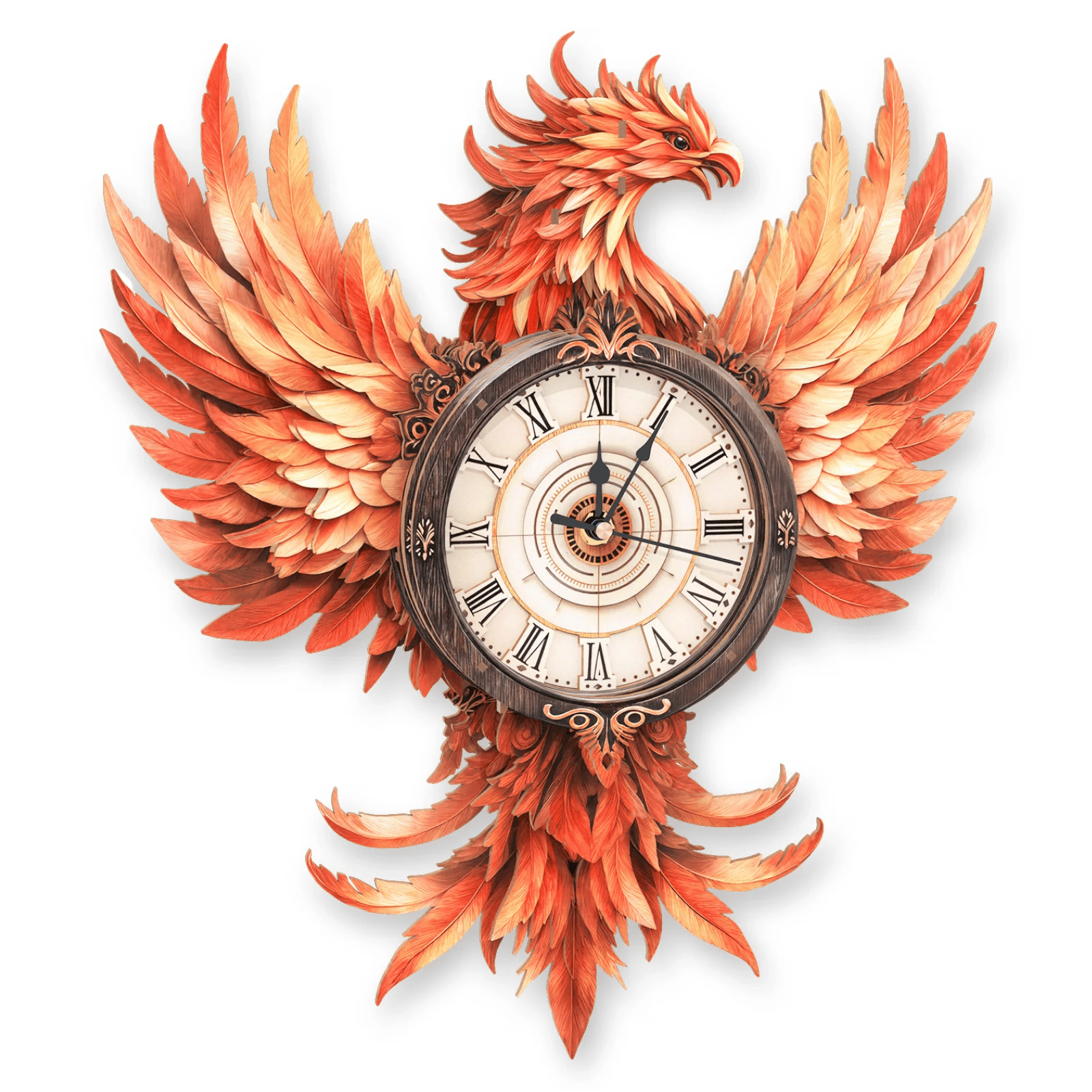 🔥Fire Phoenix 3D Wooden Puzzle Clock, DIY Craft Kit