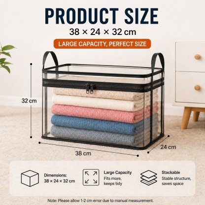 🔥Last Day 49% OFF📦Large Heavy-Duty Thick Plastic Clear Storage Bag for Clothes, Moving & Storage