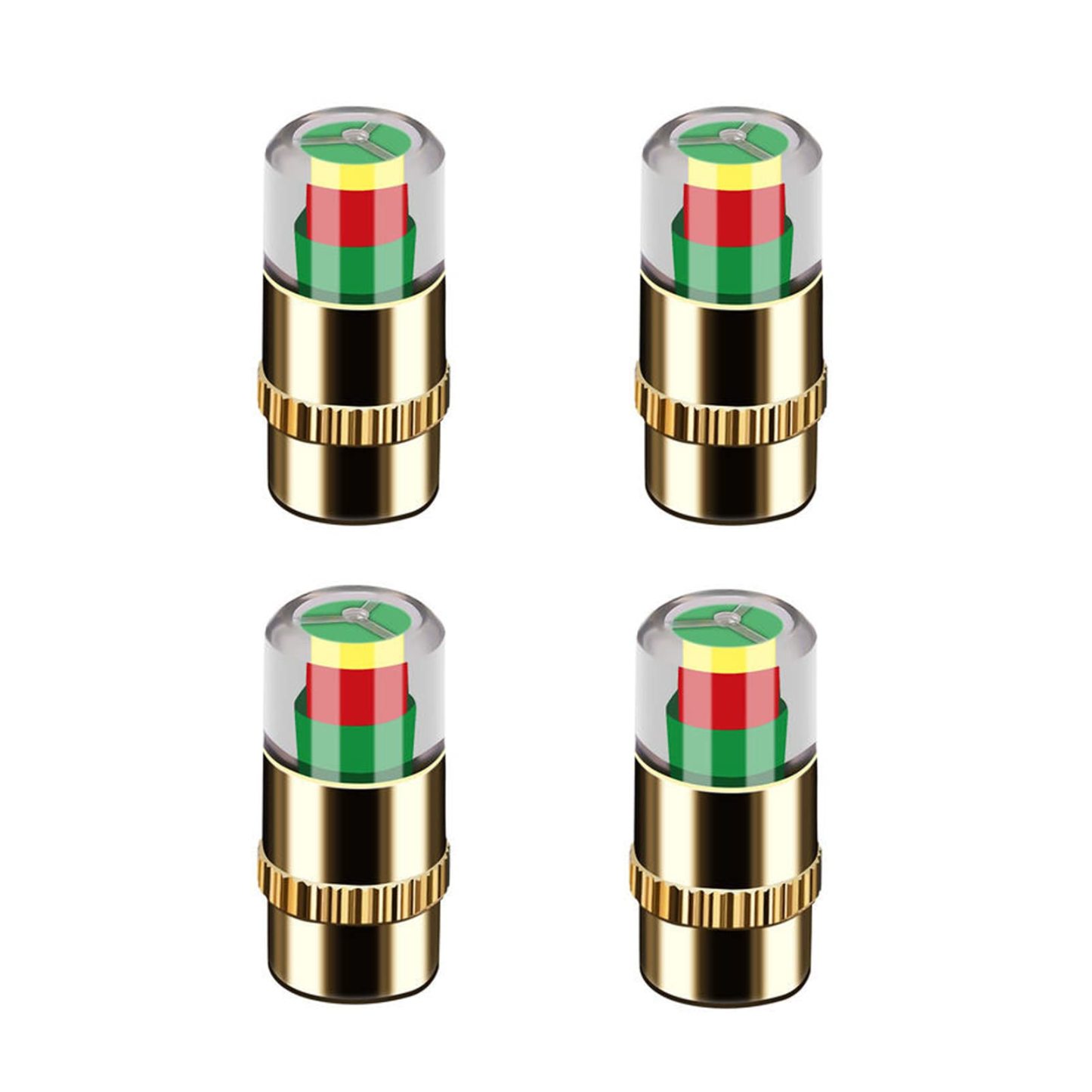 4Pcs Car Tire Pressure Monitor Valve Stem Caps