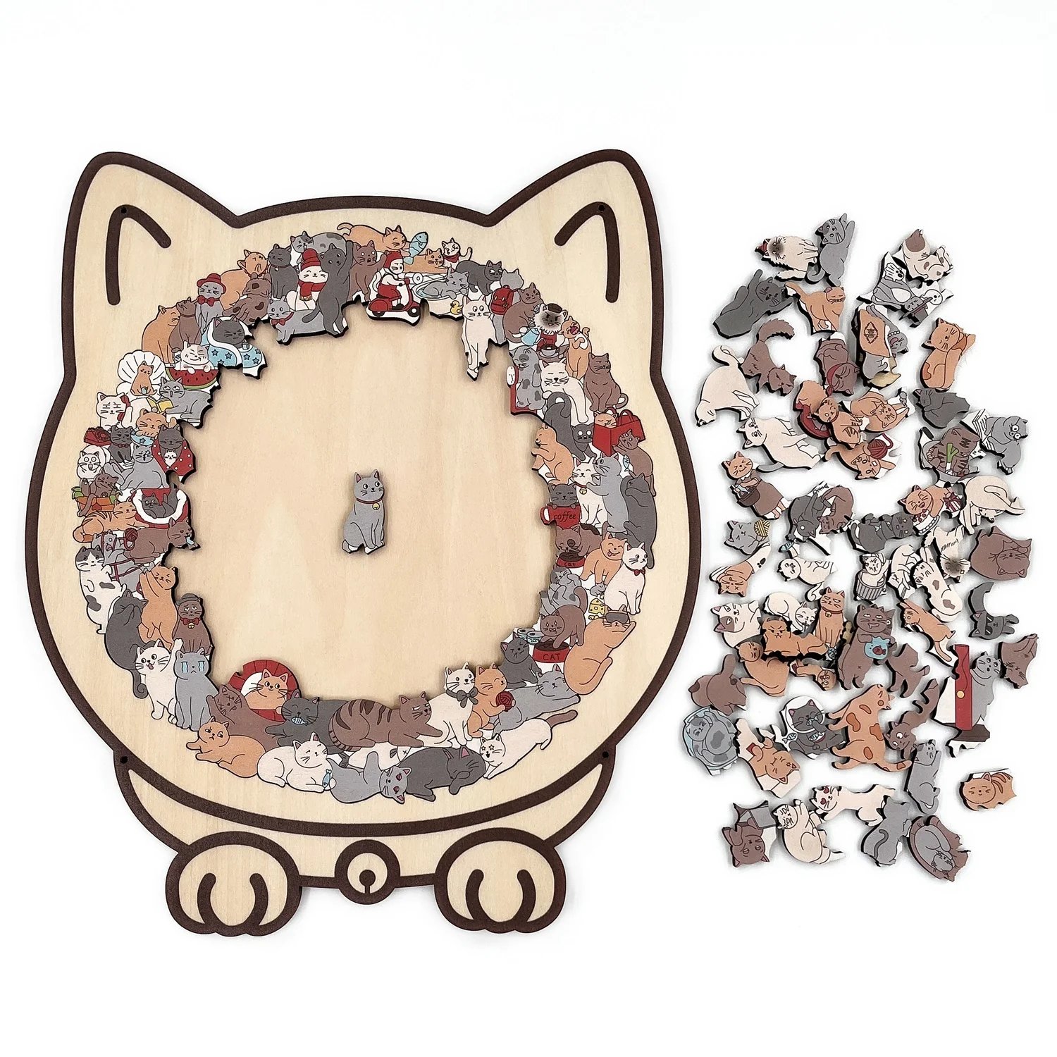 Cute Dog Wooden Puzzle – A Paw-Shaped Challenge for Dog Lovers 🐶