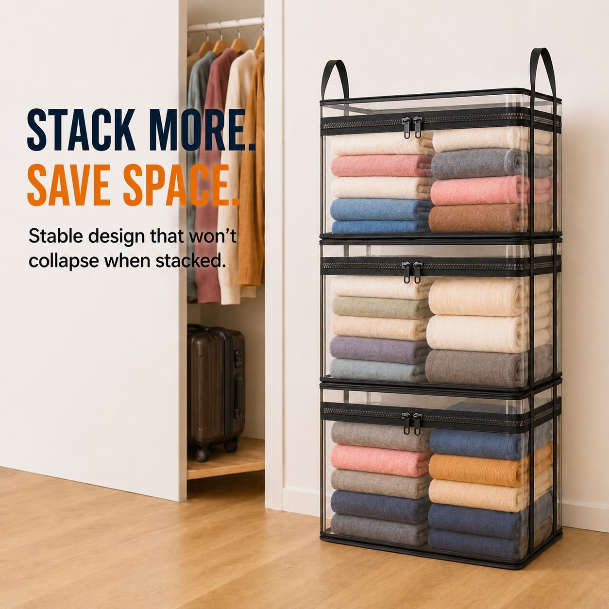 🔥Last Day 49% OFF📦Large Heavy-Duty Thick Plastic Clear Storage Bag for Clothes, Moving & Storage