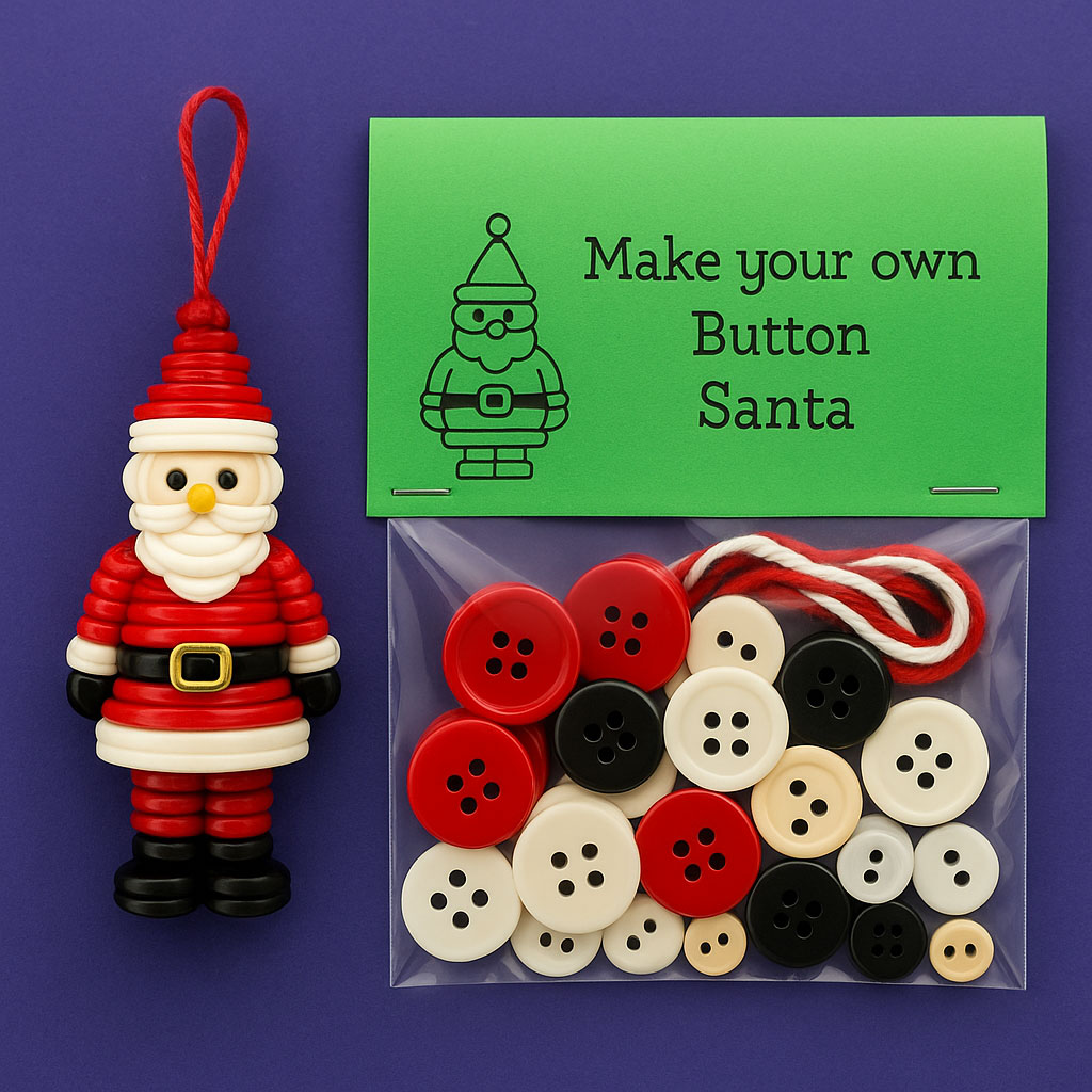 ☃️ DIY Button Snowman Ornament Kit
