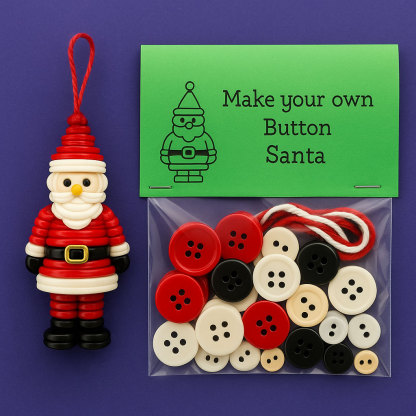 ☃️ DIY Button Snowman Ornament Kit