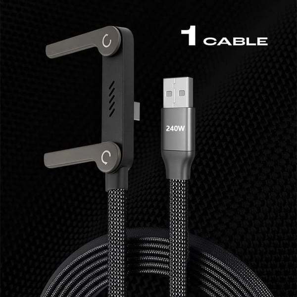 ⚡️240w super fast charging📱Invisible Holder Charger Cable with Stand