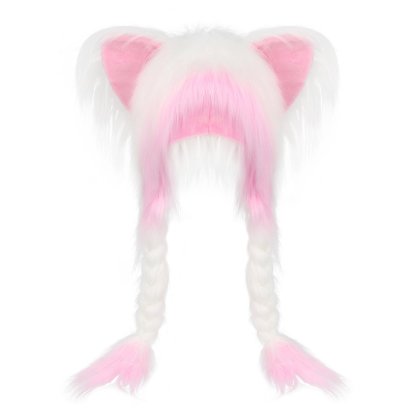 🔥Last Day 49% OFF - Soft Furry Animal Ear Hat with Braids