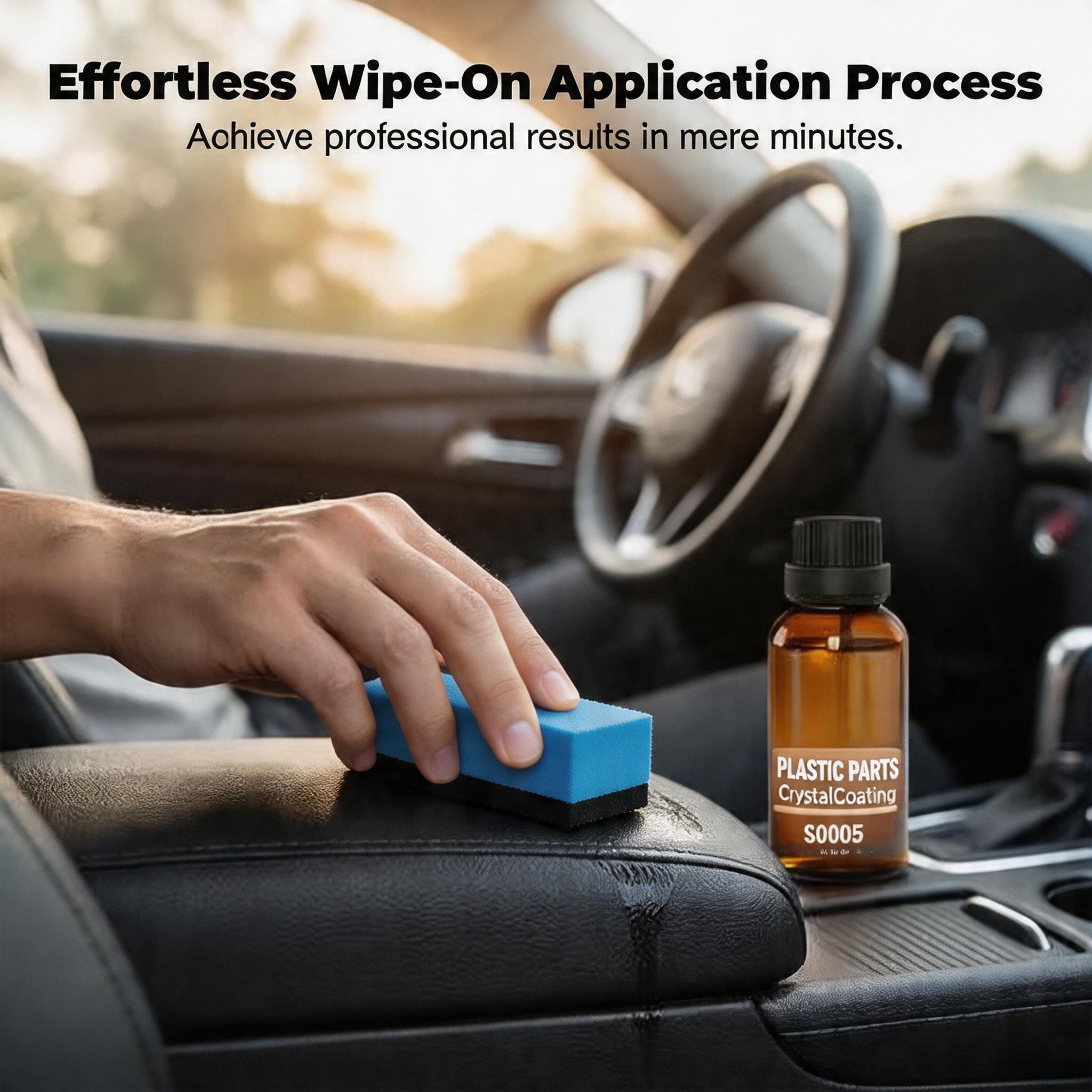 🚗 Car Plastic Parts Crystal Coating Restorer – Fast Refresh, Long-Lasting Shine, Anti-Aging & Waterproof, Easy to Apply, Restores Faded Plastic & Trim Like New ✨