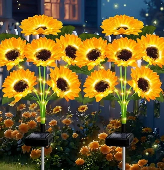 🌻 65K+ SOLD! 2026 UPGRADED Solar Sunflowers – Hyper-Realistic Petals, Stunning Shadow Projections & Dusk-to-Dawn Garden Magic 🌻