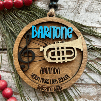 Personalized Marching Band Christmas Tree Ornament