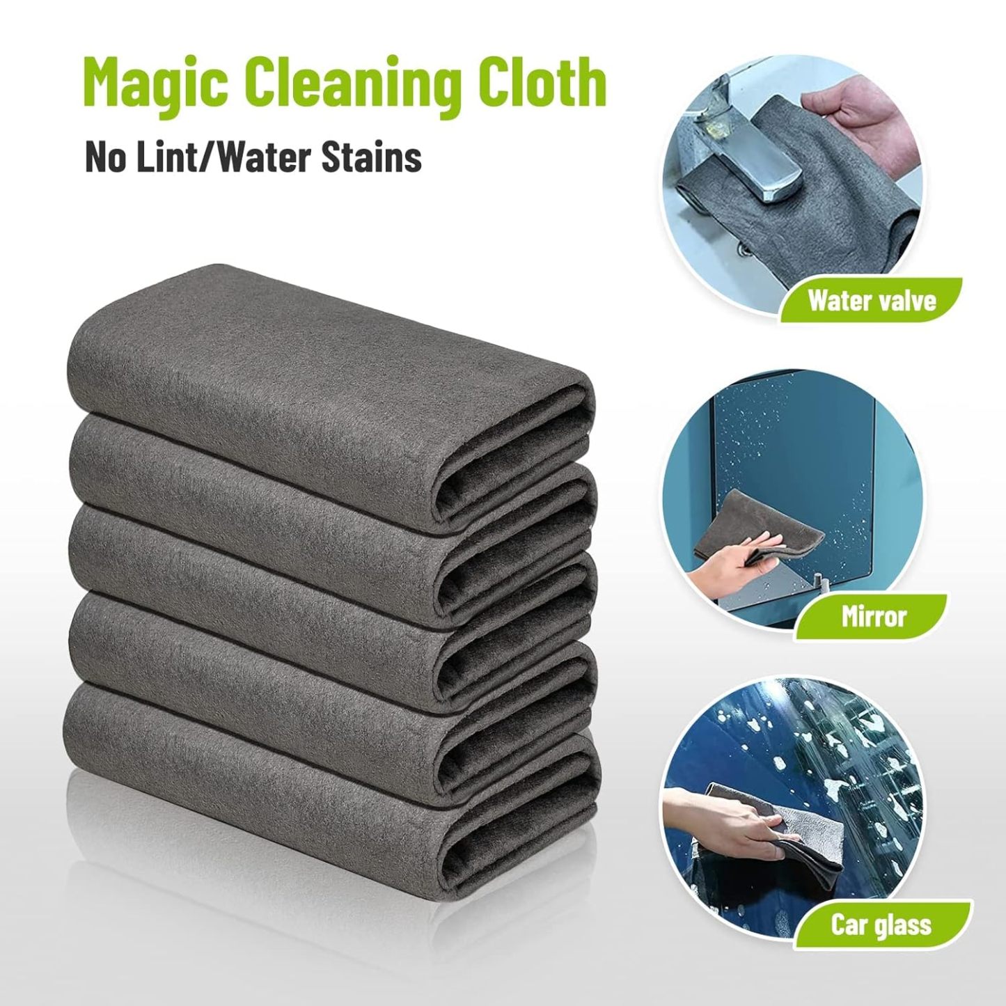 🔥10 Counts Magic Cleaning Cloth, Reuseable Thickened Streak Free Magic Cleaning Wipes