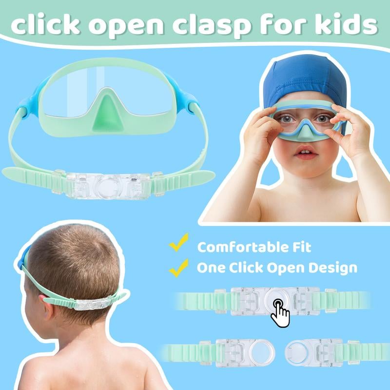 🏊‍♀️Last Day Buy 1 Get 1 Free🏊‍♀️-HD children's large frame waterproof and anti-fog swimming goggles🏊‍♀️