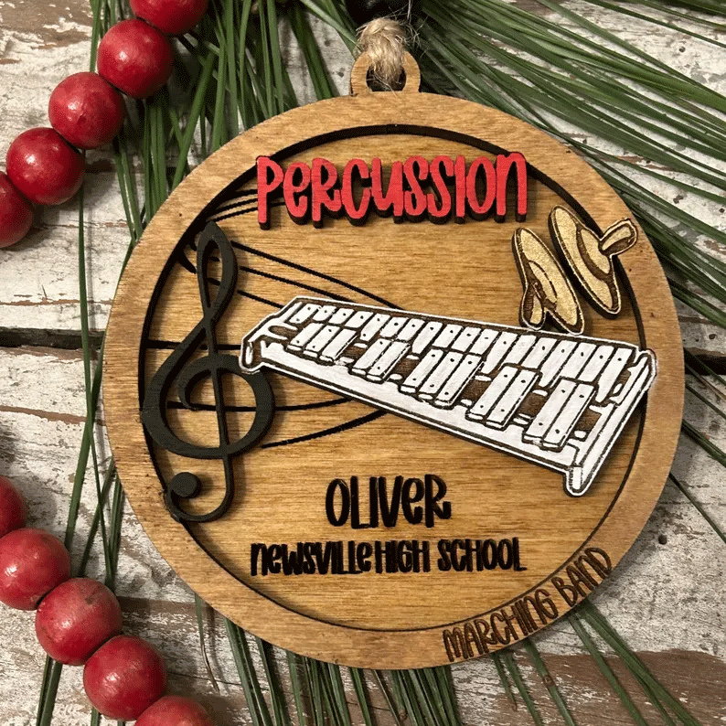 Personalized Marching Band Christmas Tree Ornament