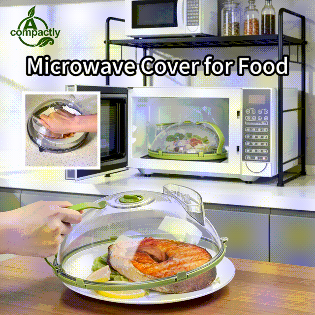 🍽️ Microwave Food Cover with Built-In Steamer 🔥