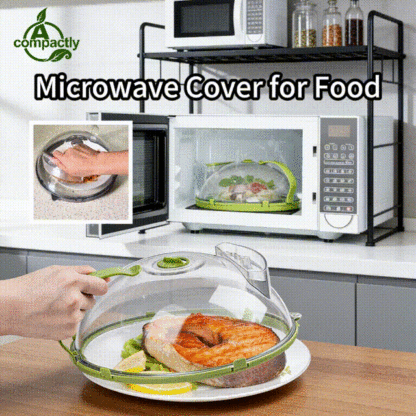 🍽️ Microwave Food Cover with Built-In Steamer 🔥