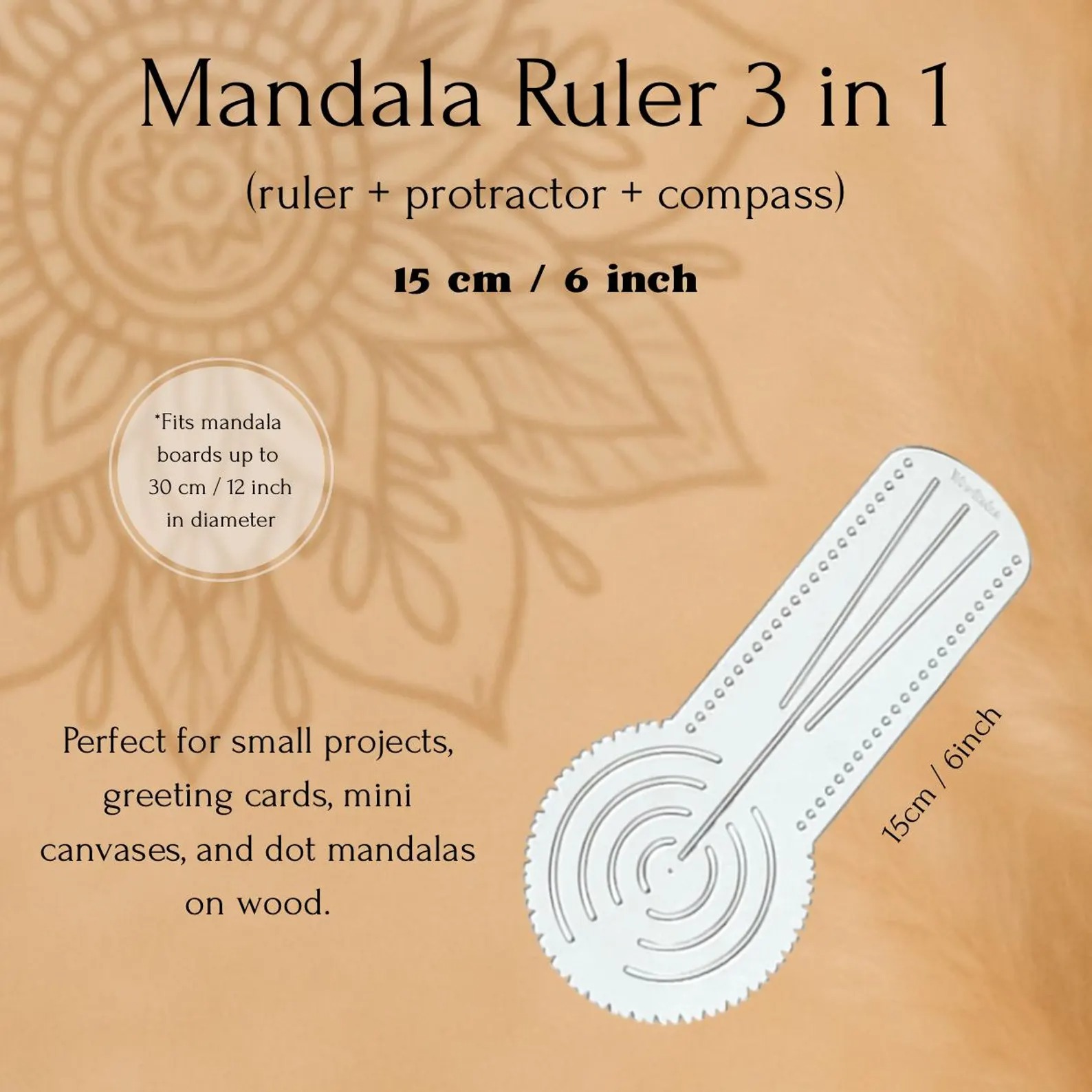 Mandala WOW Ruler 3-in-1