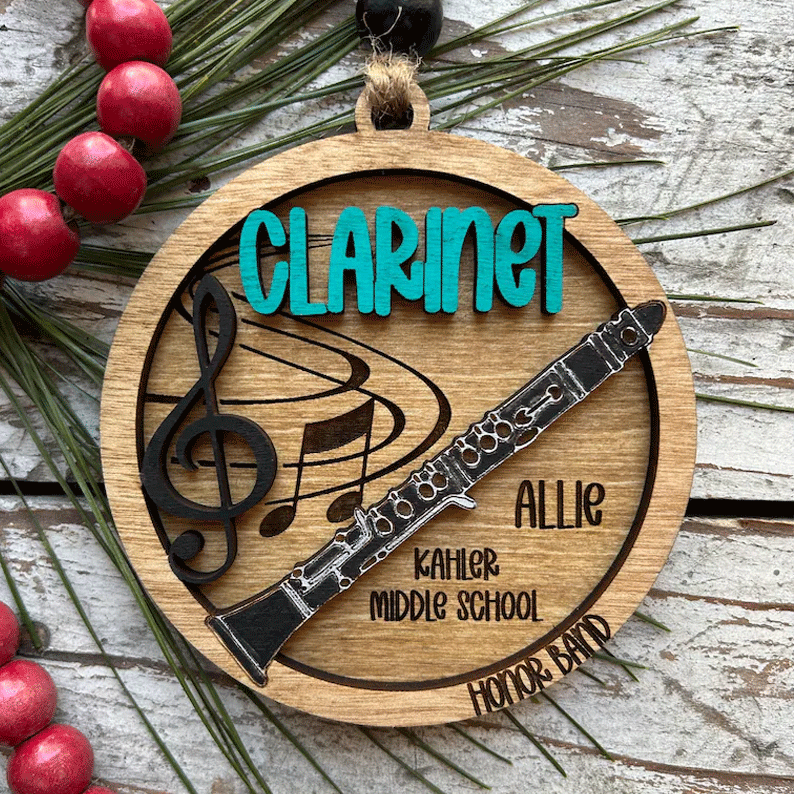 Personalized Marching Band Christmas Tree Ornament