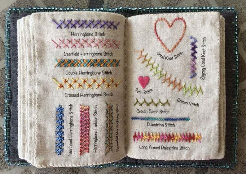 ❤️Beginner-Friendly🪡Stitch Book 📖with 106 different stitches