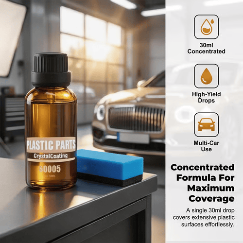 🚗 Car Plastic Parts Crystal Coating Restorer – Fast Refresh, Long-Lasting Shine, Anti-Aging & Waterproof, Easy to Apply, Restores Faded Plastic & Trim Like New ✨