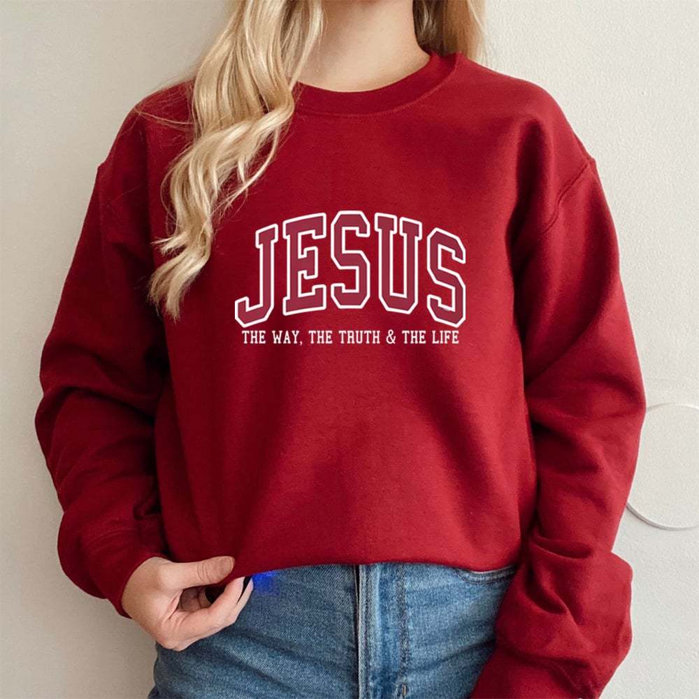 🔥Last Day 49% OFF-✝️JESUS Sweatshirt | Christian Faith Crewneck 🙌💖THE WAY, THE TRUTH, THE LIFE