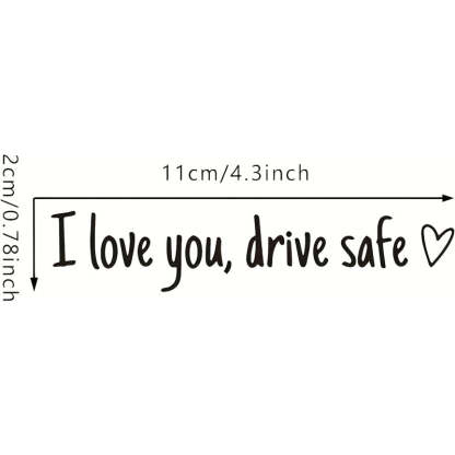 Rearview Mirror Vinyl Decal Reminder