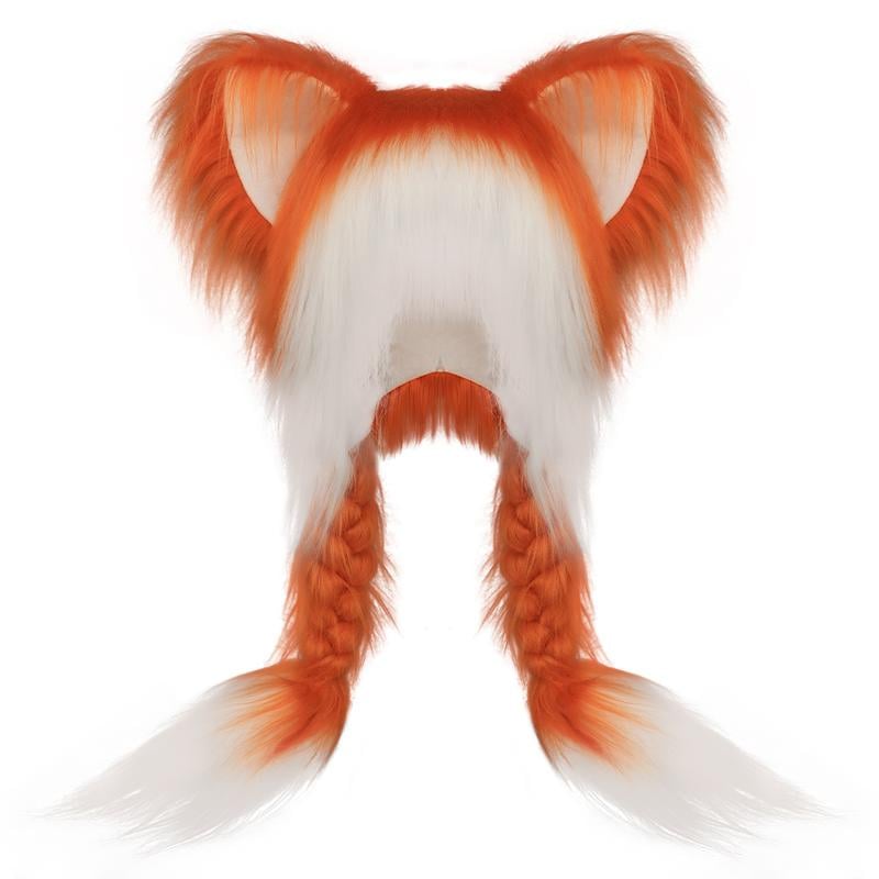 🔥Last Day 49% OFF - Soft Furry Animal Ear Hat with Braids
