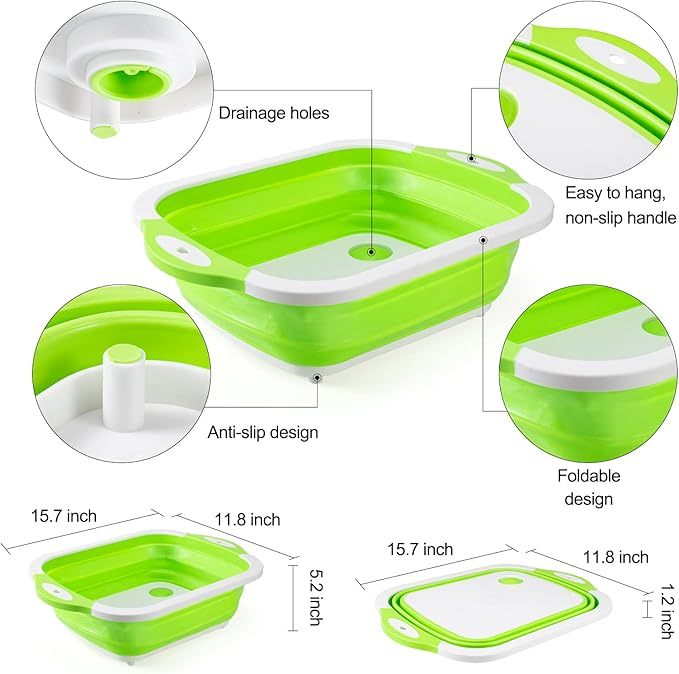 🔥🌡️Last Day Promotion 49% Off🍗🥗BBQ & Meal Prep Tub | Collapsible Prep Tub🍖🏕️