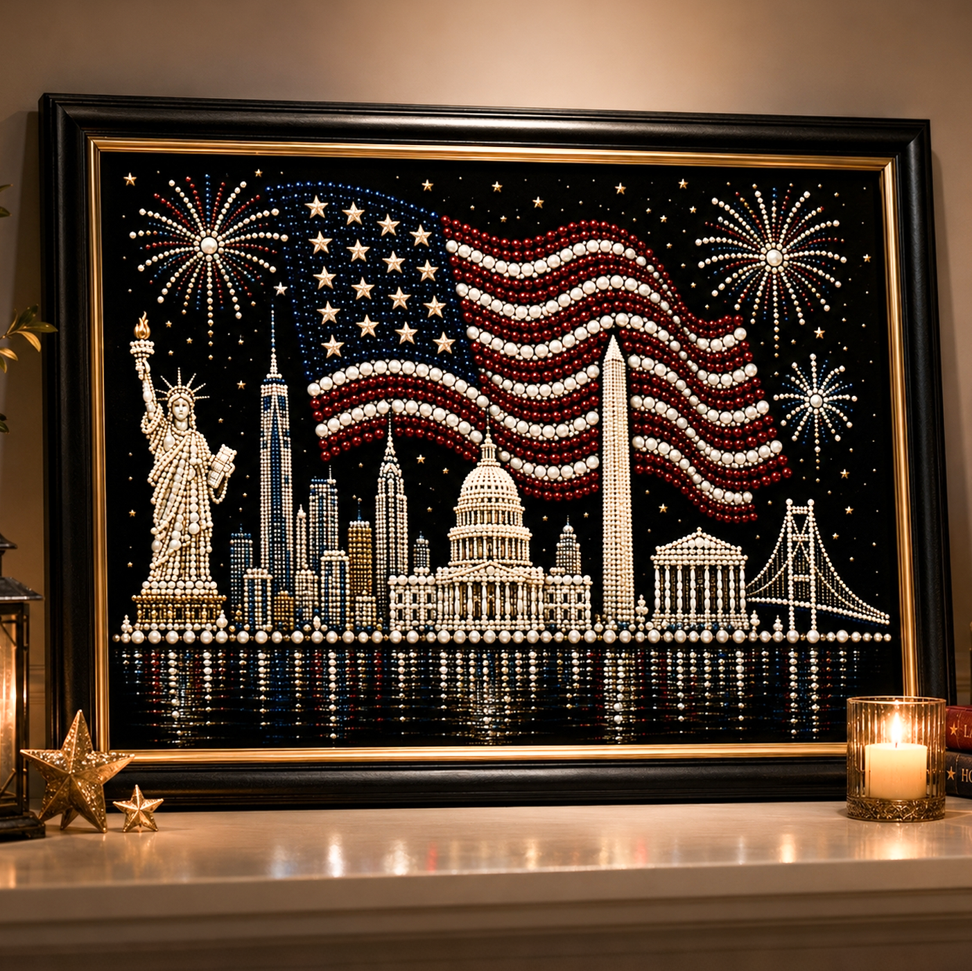 America 250th Anniversary Pearl Art Kit – Stars & Stripes Skyline Limited Edition