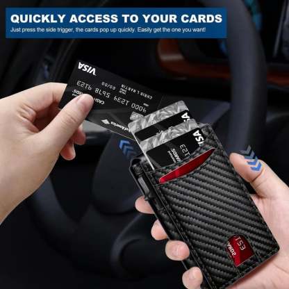 "Sleek Aluminum Bifold Wallet for Men | RFID-Blocking, Money Clip & ID Window – The Perfect Tech-Savvy Gift"