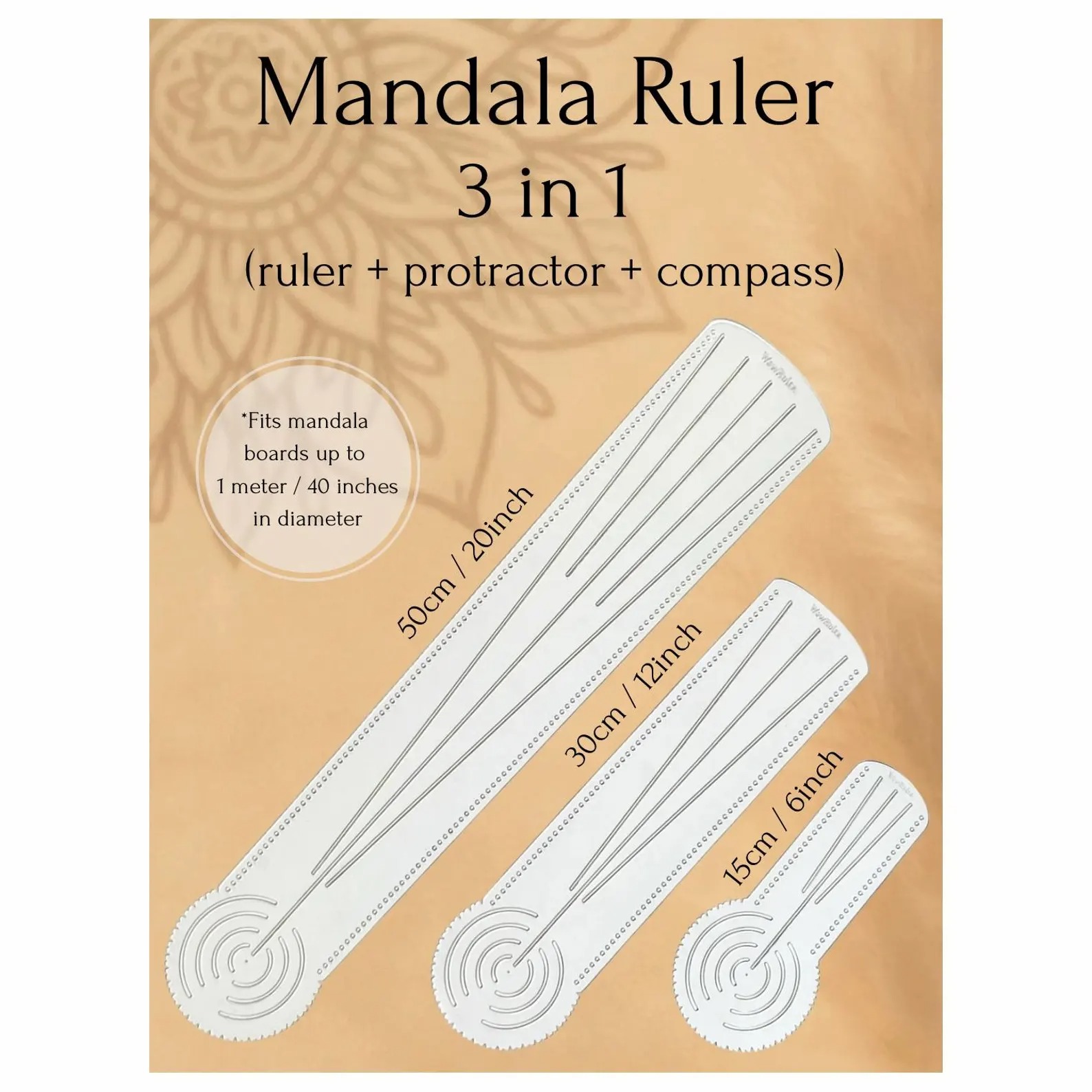 Mandala WOW Ruler 3-in-1