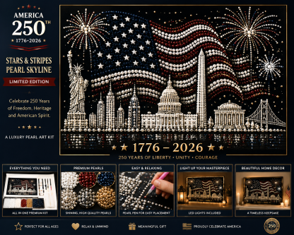 America 250th Anniversary Pearl Art Kit – Stars & Stripes Skyline Limited Edition