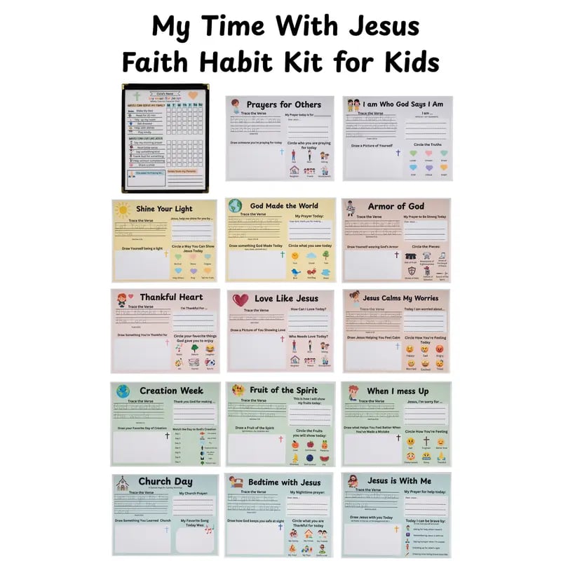 🔥LAST DAY 50% OFF -✝️Christian Faith Habit Kit for Kids - Daily Devotion Routine