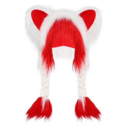 🔥Last Day 49% OFF - Soft Furry Animal Ear Hat with Braids