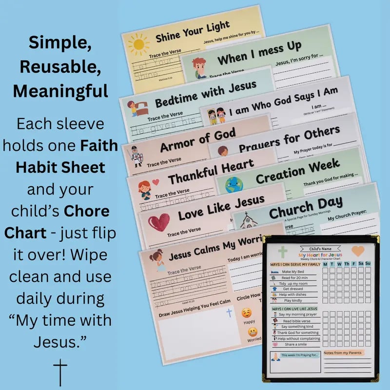 🔥LAST DAY 50% OFF -✝️Christian Faith Habit Kit for Kids - Daily Devotion Routine